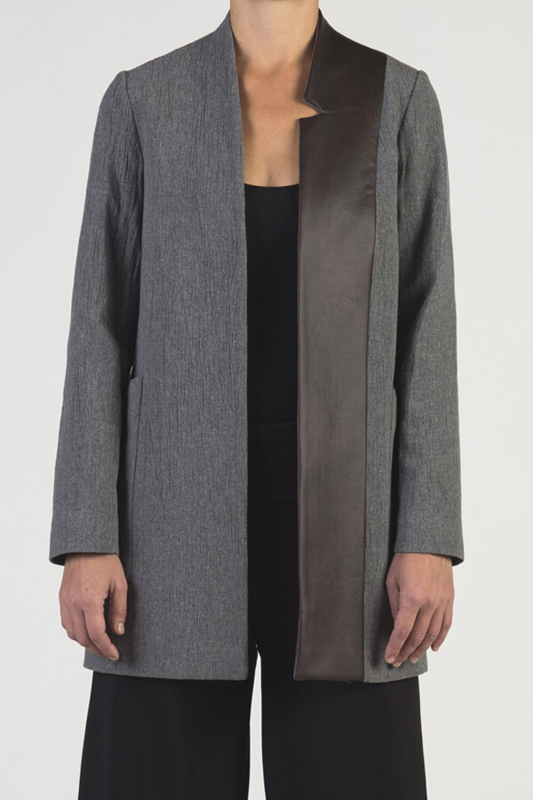 Leather Detail Jacket